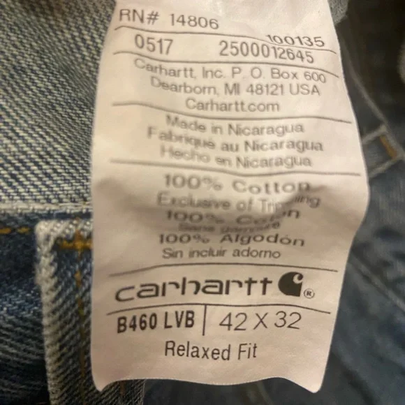 Carhartt Light Blue Denim with Tan Logo Patch - Picture 2 of 6
